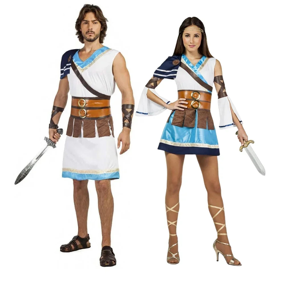 Disfraces en Pareja de Guerreros Griegos Senadores Romanos Disfraces Simon